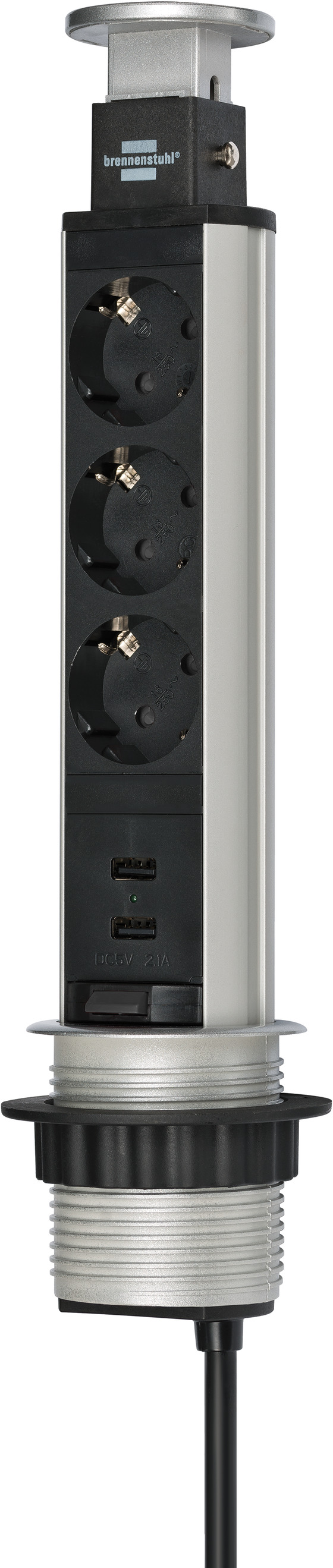Tower Power regleta de enchufe de mesa con conector USB Enchufe 3