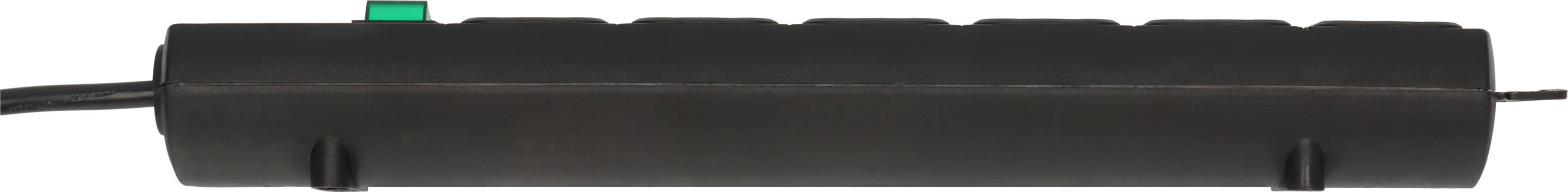 Regleta Comfort-Line Plus con pestañas enchufes 4 negro 2m H05VV-F 3G1,5
