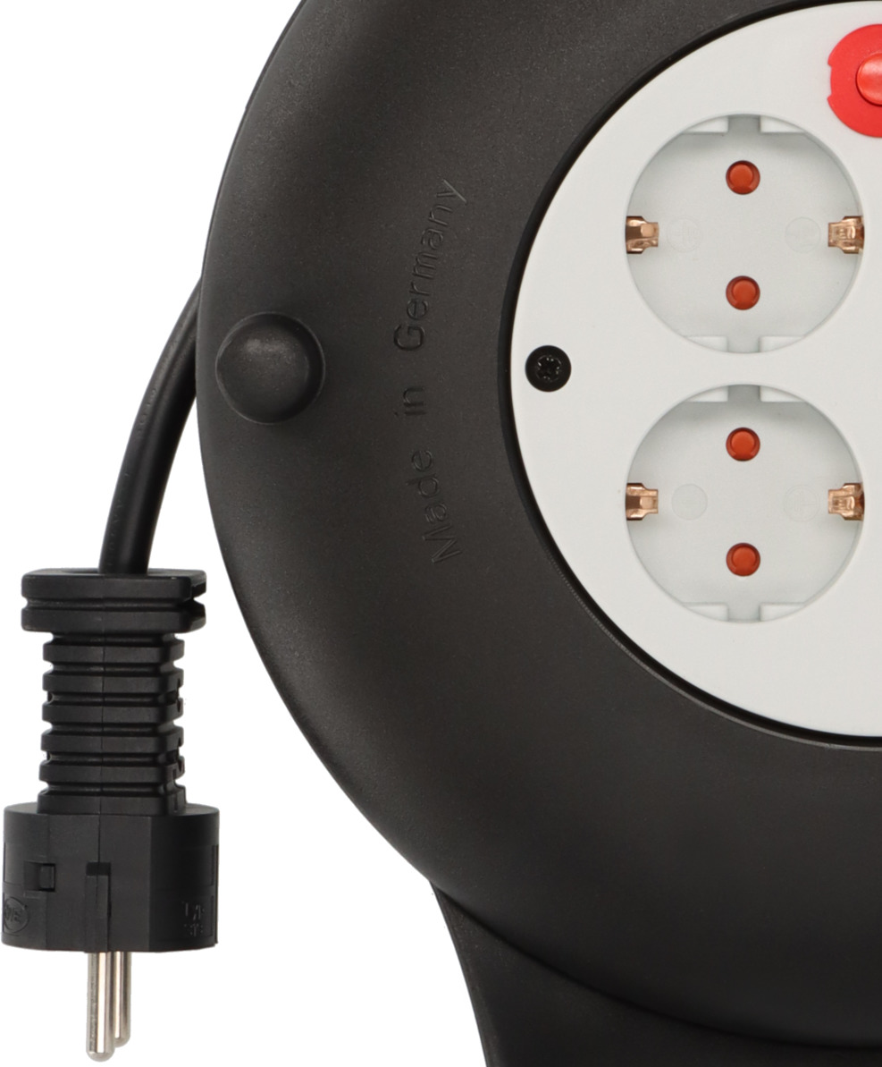 Enrouleur De Câble Brennenstuhl Vario-Line 10 M - Avec Ports USB - Noir - Pour Intérieur, Prise EU