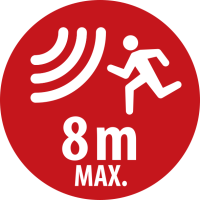 Alcance del detector de movimiento