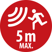 Alcance del detector de movimiento