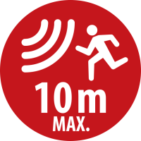 Alcance del detector de movimiento